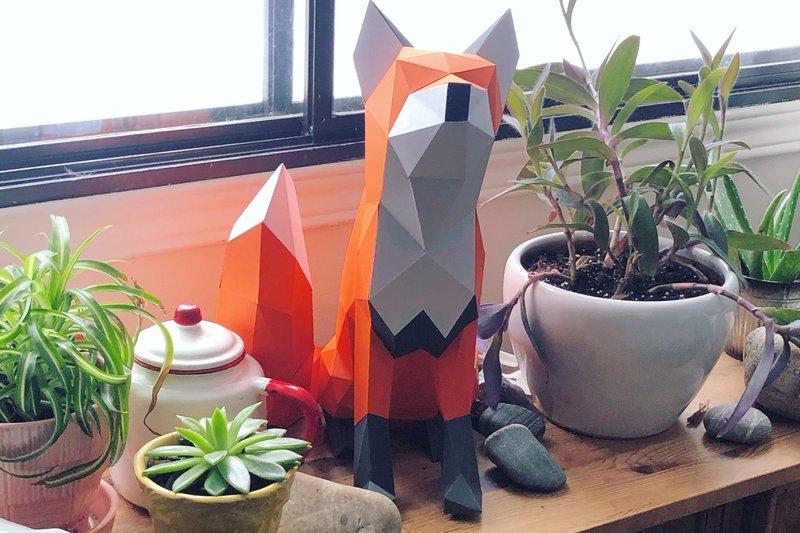 Fox Teen Paper Sculpture (by Creative Fabrica Crafts)