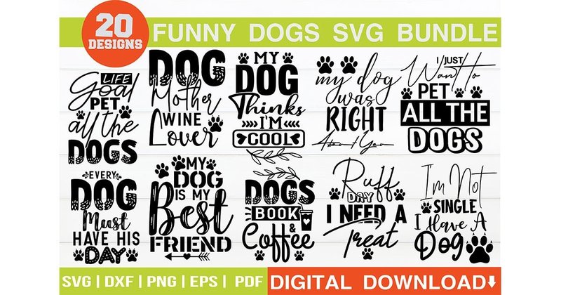 Funny Dogs SVG Bundle (by svgwow760)