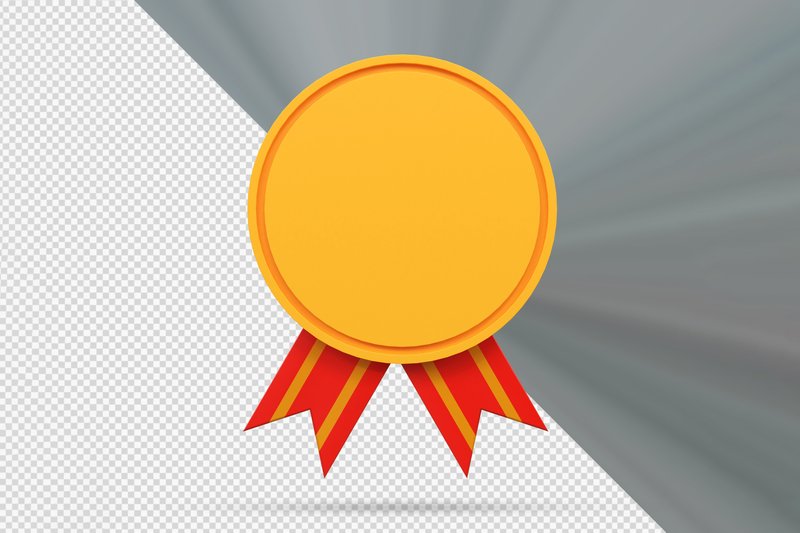 Gold Award Ui Icon 3d Rendering Medal (by vectbait)