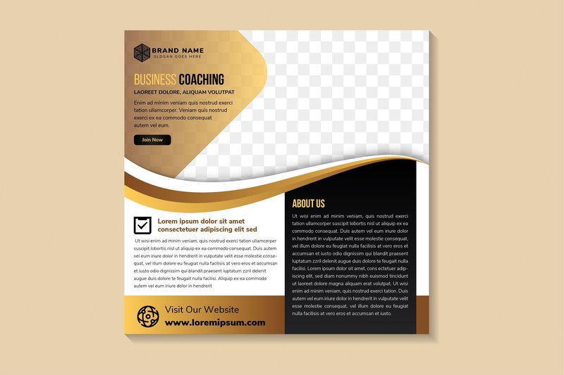 Gold Black Business Coaching Square Bann (by noory.shopper)