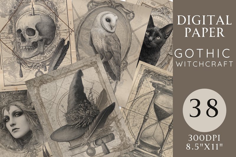 Gothic Witchcraft Paper Pack (by Watercolour Lilley)