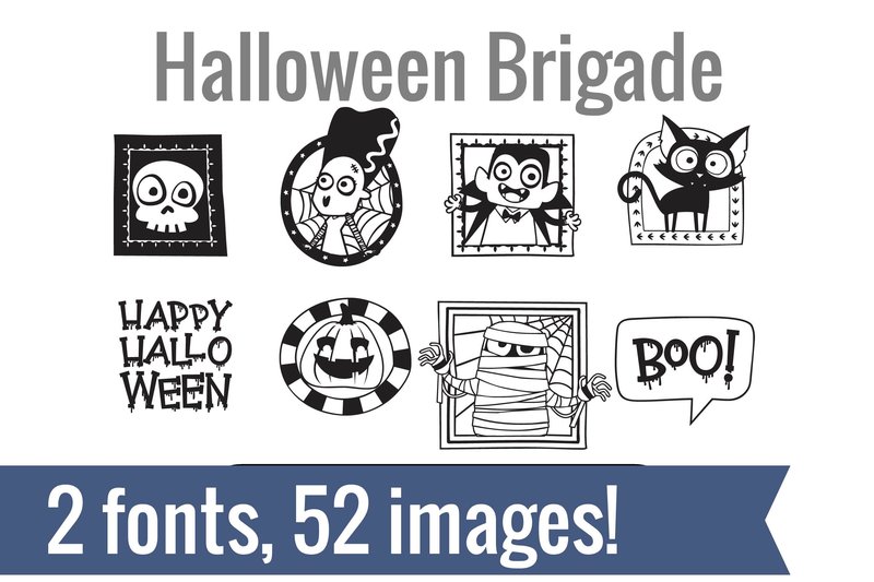 Halloween Brigade Dingbats (by Illustration Ink)