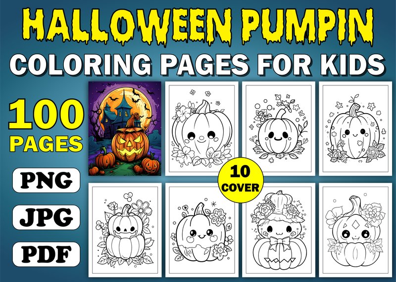 Halloween Pumpkin Coloring Book for Kids (by PLAY ZONE)