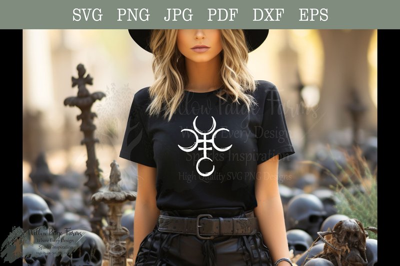 Hecate Symbol, Gothic Wiccan Design Goth (by willowpaigefarms)