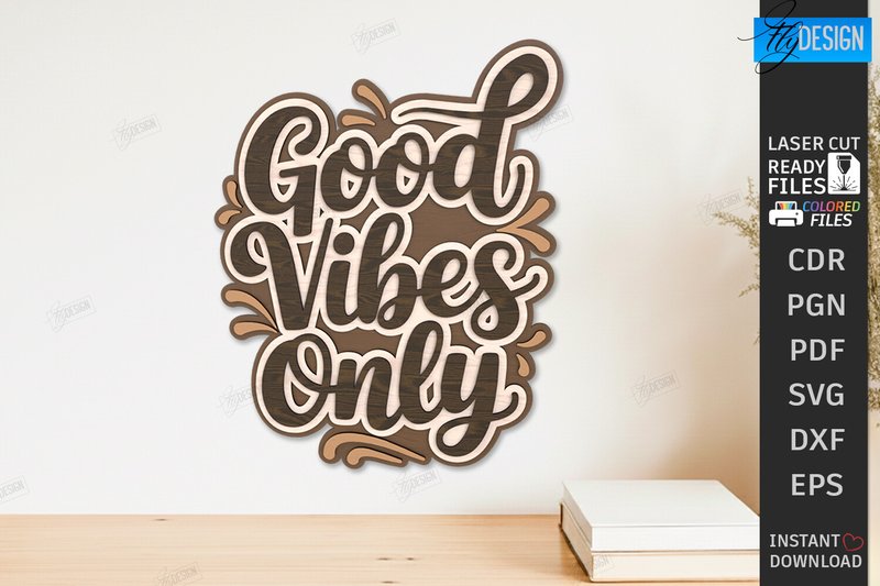 Inspirational Quote Wall Decor Laser Cut (by flydesignsvg)