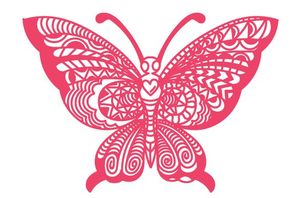 Intricate Butterfly with Its Wings Open (by Creative Fabrica Crafts)