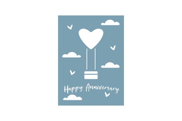 Intricate Cut Anniversary Card - Hot Air Baloon (by Creative Fabrica Crafts)
