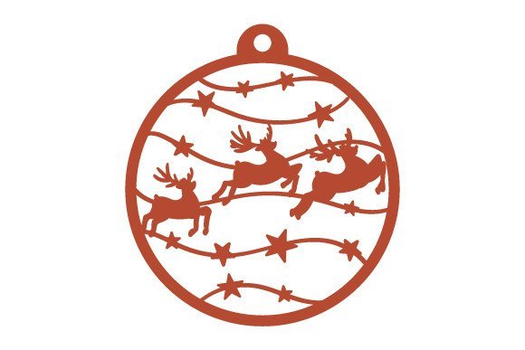 Intricate Cut Christmas Bauble - Reindeer (by Creative Fabrica Crafts)
