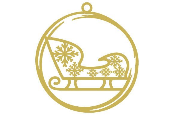 Intricate Cut Christmas Bauble - Santa's Sleigh (by Creative Fabrica Crafts)