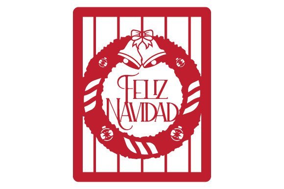 Intricate Cut Christmas Card - Feliz Navidad (by Creative Fabrica Crafts)