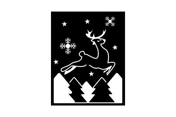 Intricate Cut Christmas Card - Reindeer (by Creative Fabrica Crafts)