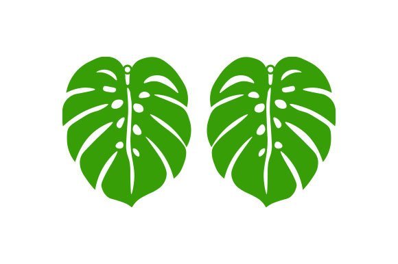 Intricate Cut Earrings - Monstera Leaf (by Creative Fabrica Crafts)