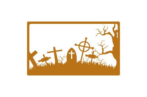 Intricate Cut Halloween Card - Graveyard (by Creative Fabrica Crafts)
