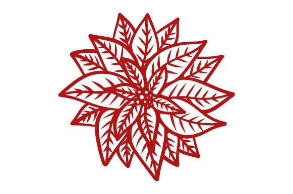 Intricate Cut Illustration - Pointsettia (by Creative Fabrica Crafts)