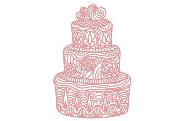 Intricate Cut Wedding Cake (by Creative Fabrica Crafts)