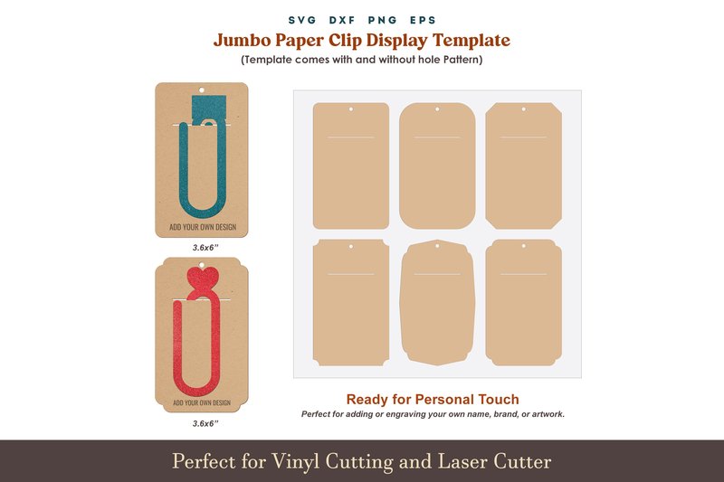 Jumbo Paper Clip Display Svg Template (by Akashkharvi Designs)