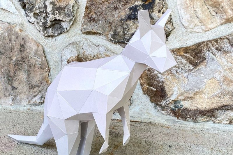 Kangaroo Paper Sculpture (by Creative Fabrica Crafts)