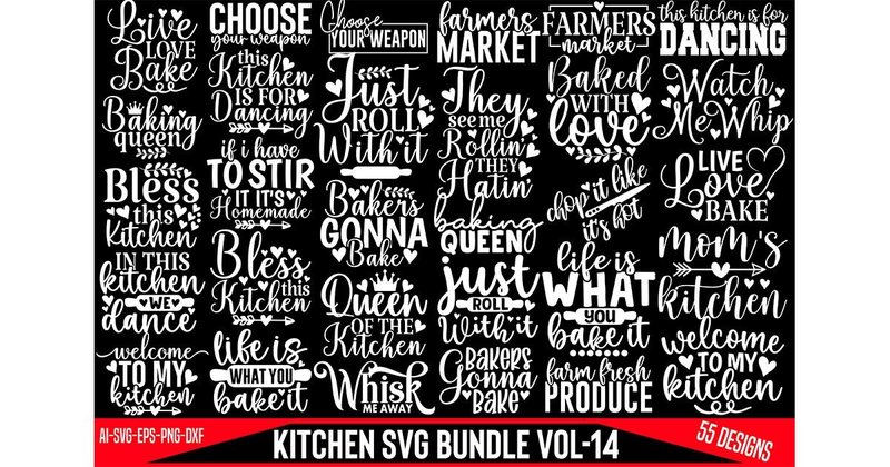 Kitchen SVG Bundle Vol-14 (by creativemim2001)
