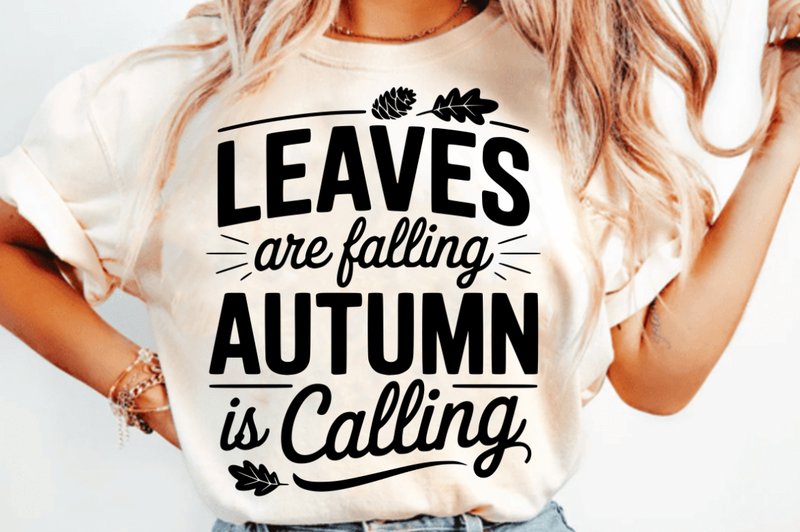Leaves Are Falling Autumn is Calling SVG (by SvgDesignStudio)