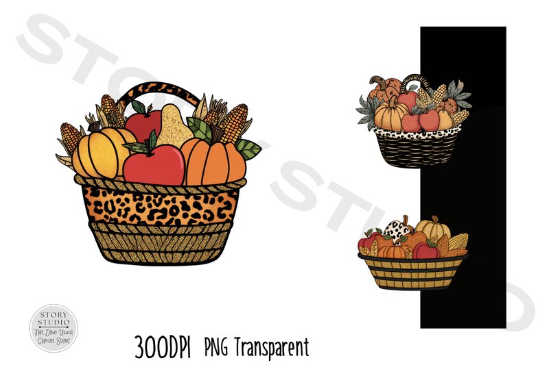 Leopard Print Fall Harvest Clipart (by Story Studio)