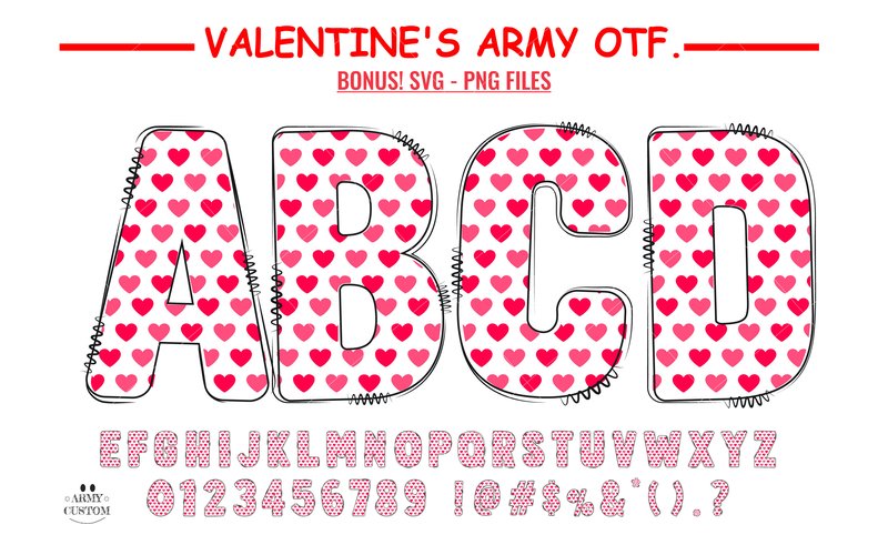 Love Valentine's Hearts (by Army Custom)