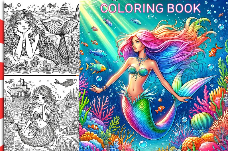 Mermaid Coloring Book for Adults (by Kollay)