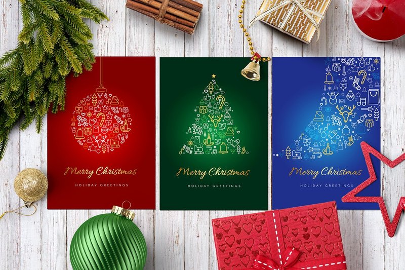 Merry Christmas Greetings Cards (by barsrsind)