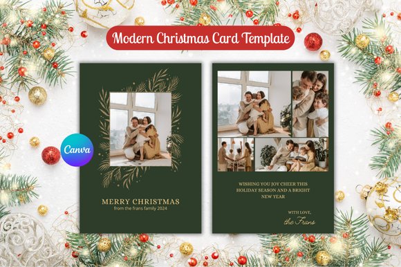 Merry Christmas Photo Card Template (by FolieDesign)