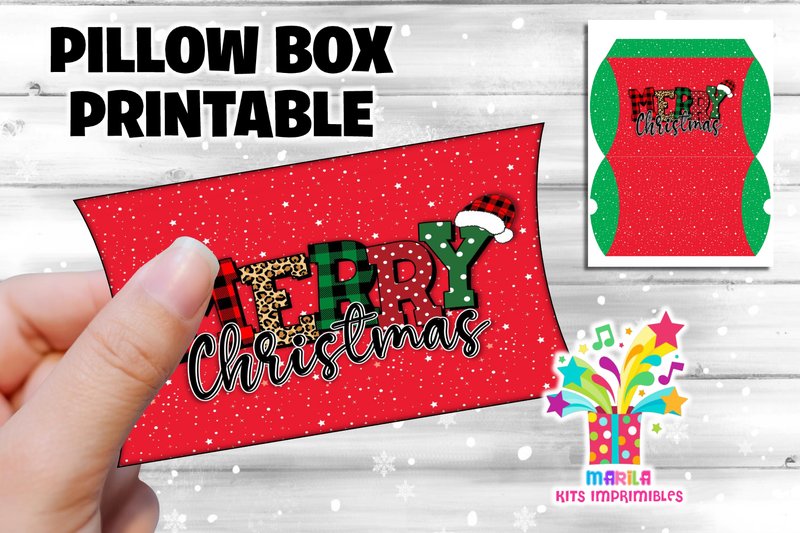 Merry Christmas Pillow Box #15 (by Marila Designs)