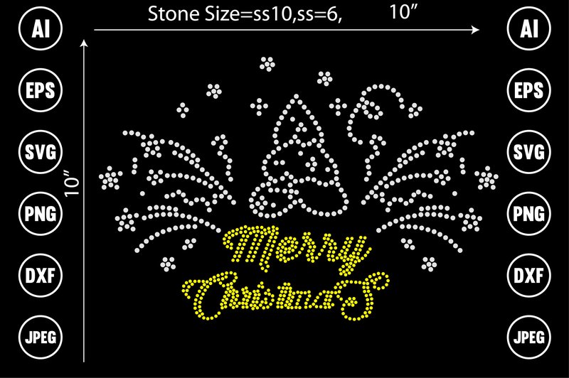 Merry Christmas Rhinestone Logo Design (by TRANSFORM200)