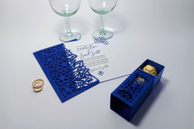 Moroccan Wedding Pocket Envelope Invitation and Candy Box (by 3D SVG Crafts)