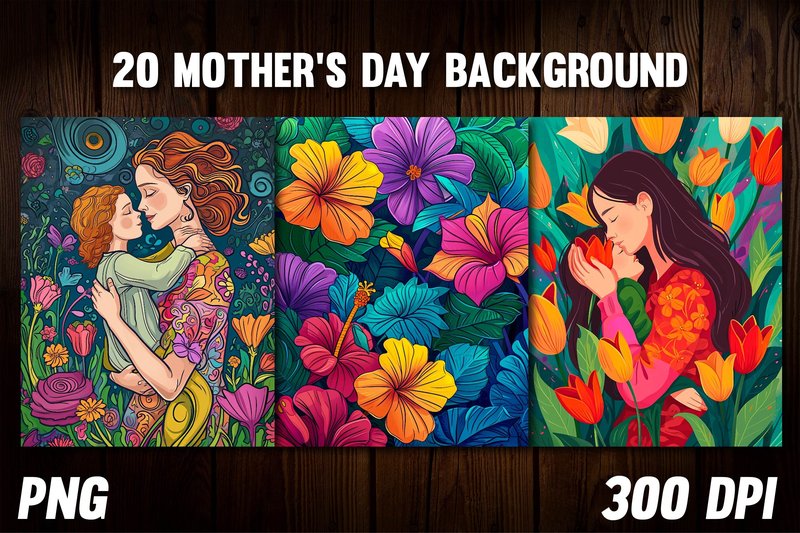 Mother's Day Backgrounds for Covers (by BW vector)