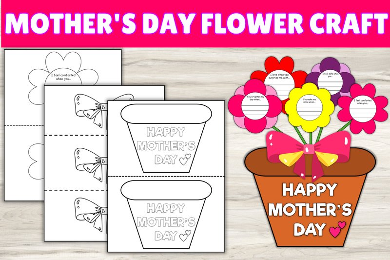 Mother's Day Flower Pot Writing Craft (by Nice Spot)
