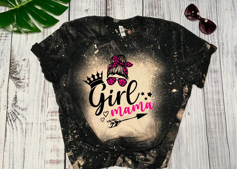 Mothers Day T Shirt. Girl Mama T Shirt (by syedafatematujjuhura)