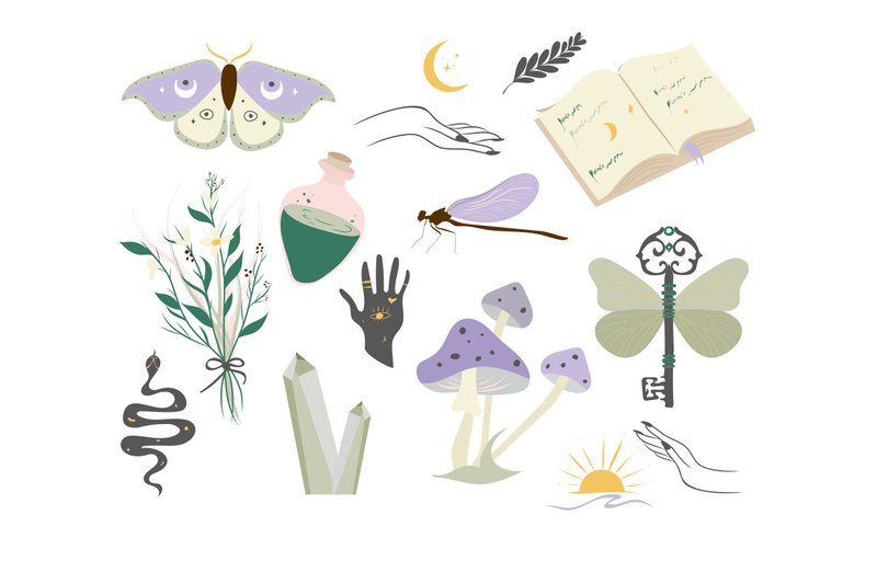 Mystical Witchy Nature Element Bundle (by George Khelashvili)