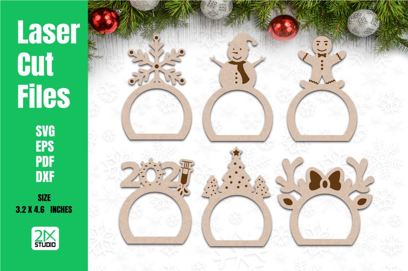 Napkin Rings Svg Laser Cut Files (by 21XSTUDIO)