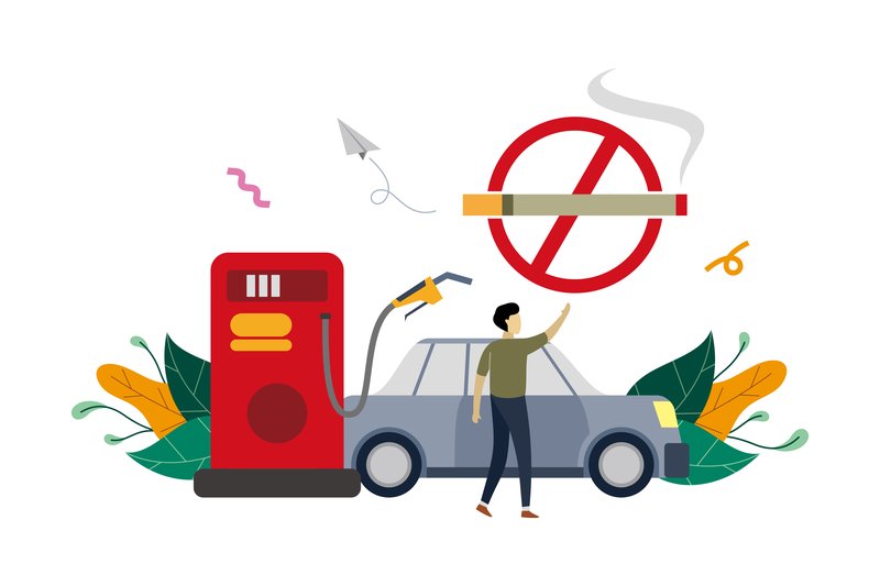No Smoking Flat Design Illustration (by Lartestudio)