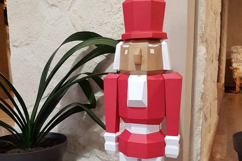 Nutcracker Paper Sculpture (by Creative Fabrica Crafts)