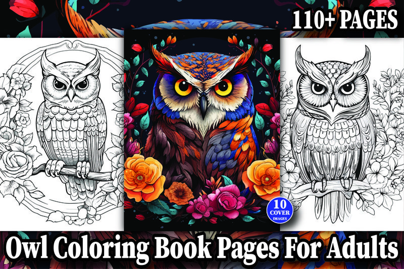 Owl Coloring Book Pages for Adults - KDP (by Design Creator Press)