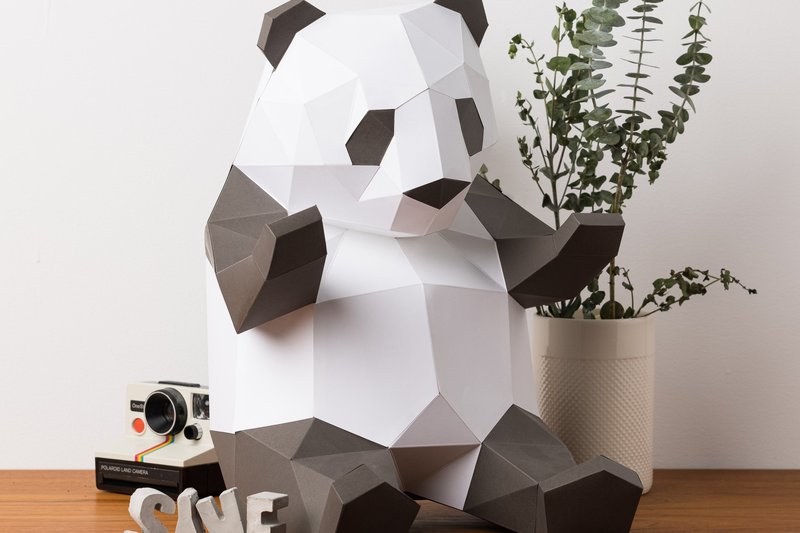 Panda Paper Sculpture (by Creative Fabrica Crafts)