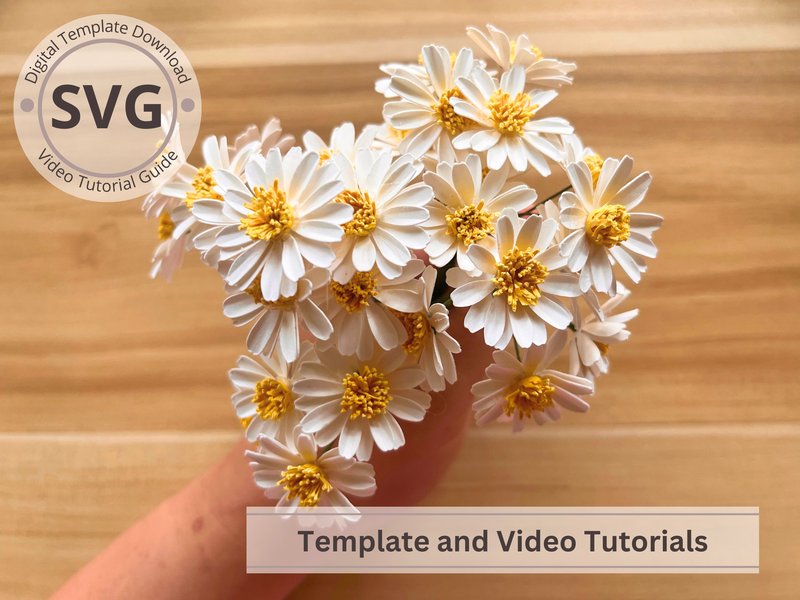 Paper Flower SVG : Chamomile Template (by Bloomingdale Collections)