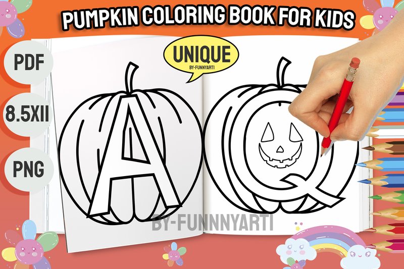 Pumpkin Coloring Book for Kids (by Funnyarti)