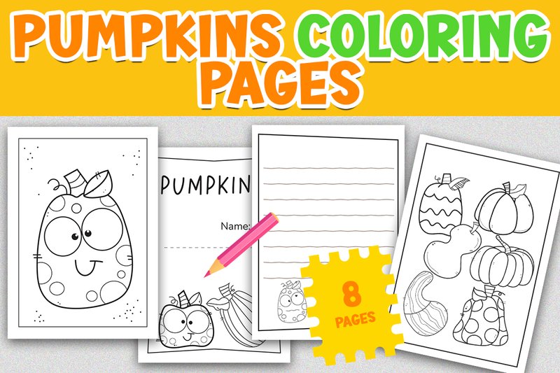 Pumpkin Coloring Pages (by Waeldesign)