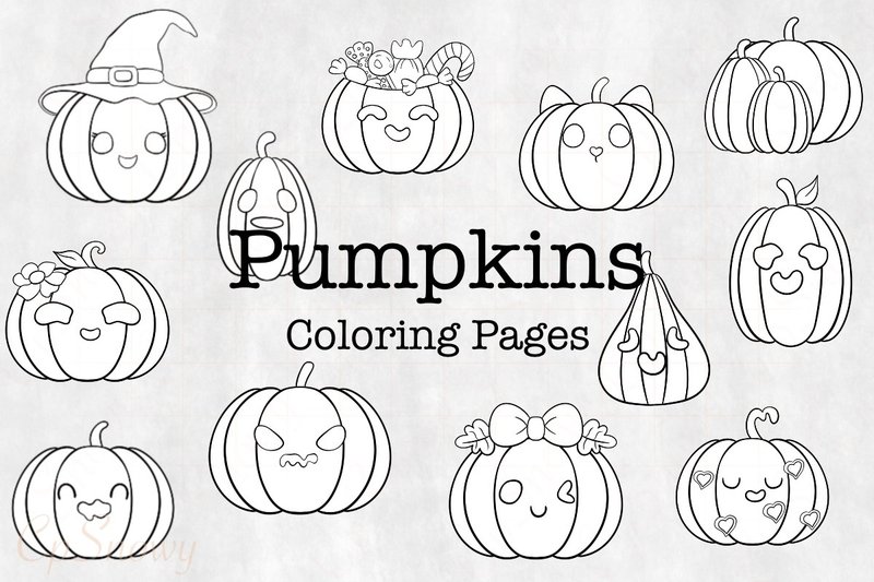 Pumpkin Coloring Pages (by CpSnowy)