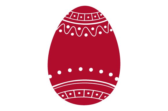 Pysanka Easter Egg Red and White (by Creative Fabrica Crafts)