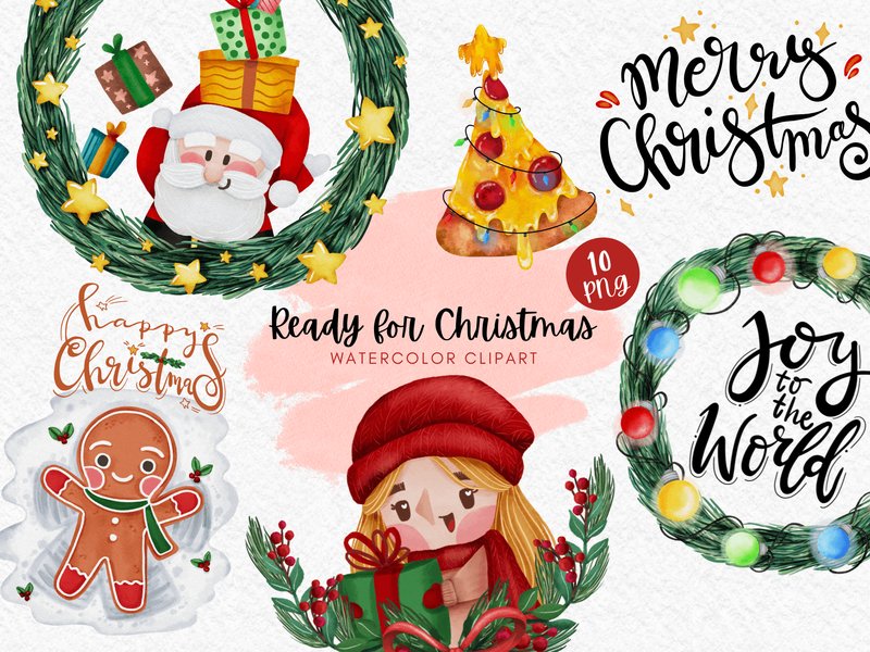 Ready for Christmas Watercolor (by Akiravilla)