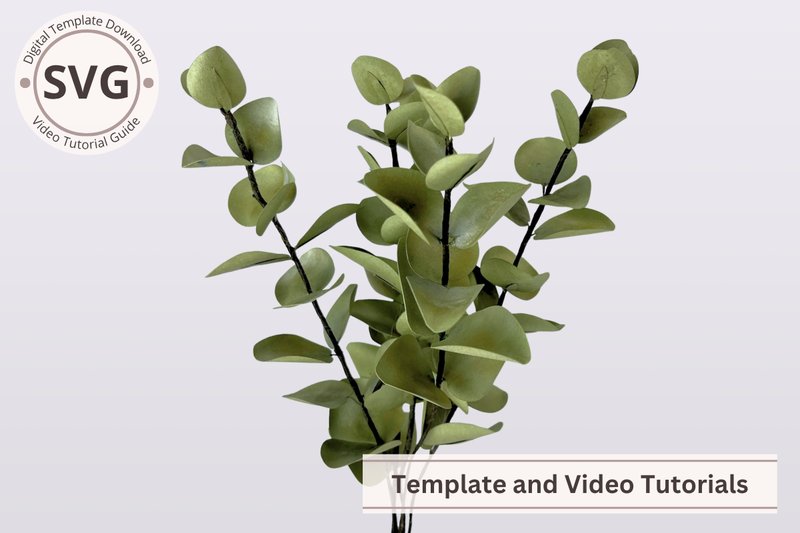 Realistic Paper Eucalyptus Leaves SVG (by Bloomingdale Collections)