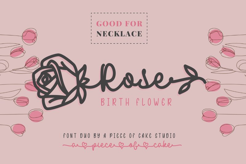 Rose Birth Flower Duo (by a piece of cake)