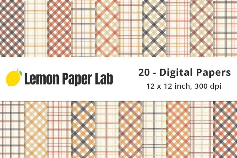 Simple Fall Plaids Seamless (by Lemon Paper Lab)