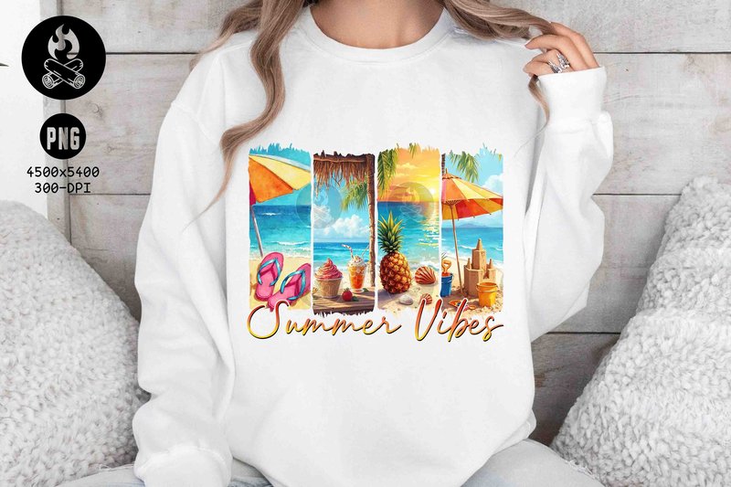 Summer Vibes PNG,TropicalBeachSandcastle (by Campfire Stories)